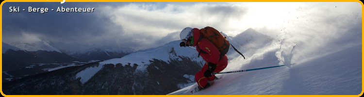 Ski-Berge-Abenteuer